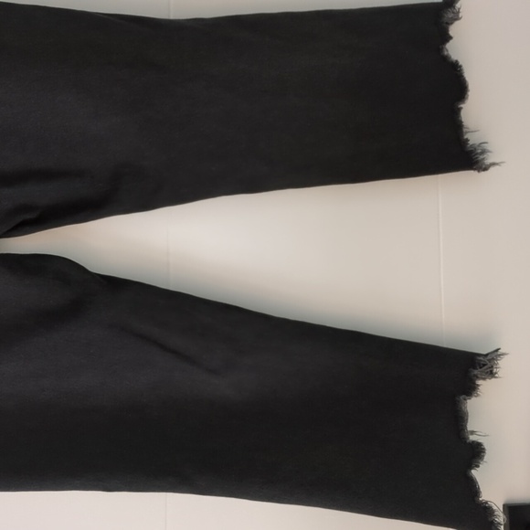 We the free Maggie Button fly Mid rise black  distressed Boho jeans Size 31 - Picture 8 of 9